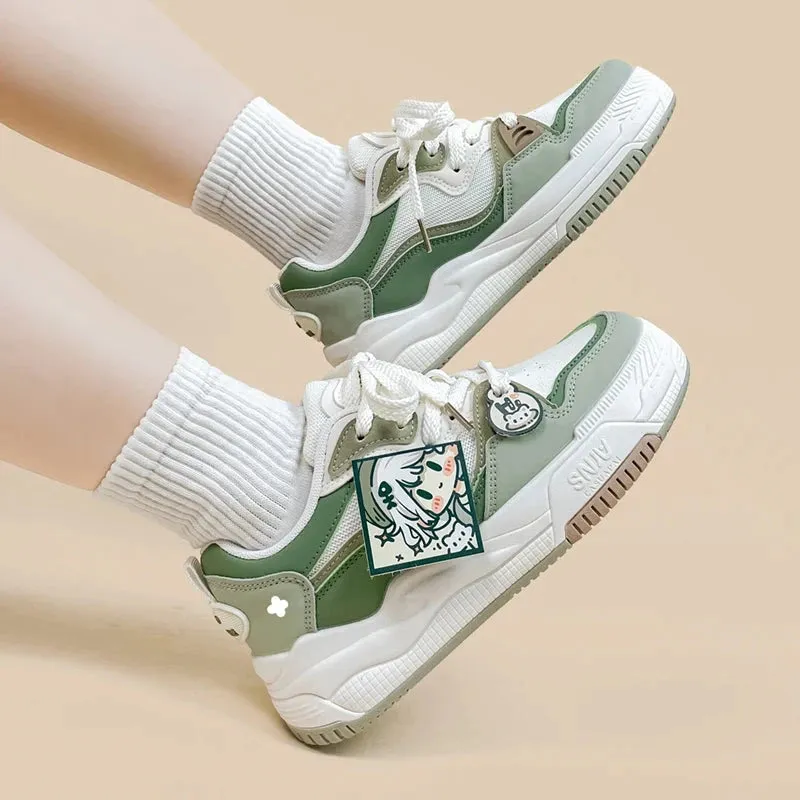 Adventurous Girly Chunky Green Shoes - Women's