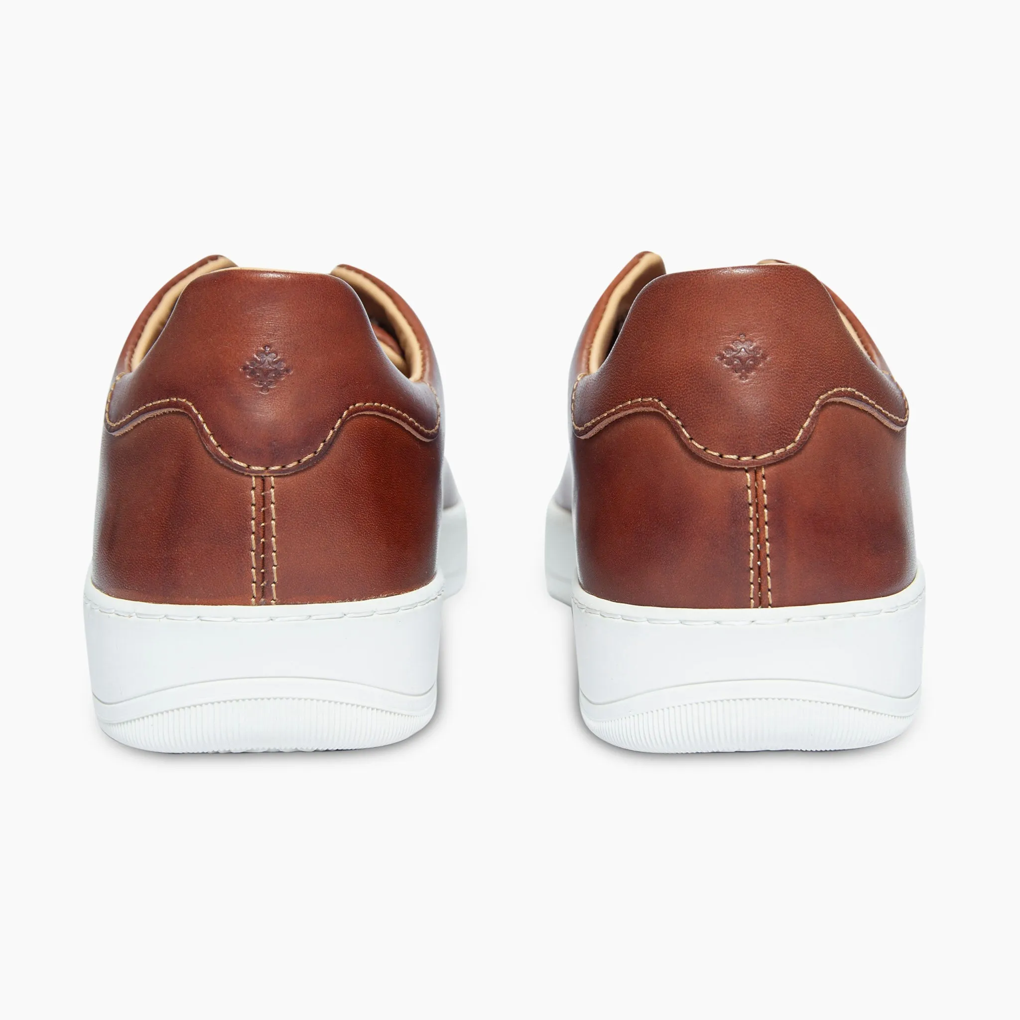 Amir soft nappa with manual finishing leather sneaker (cuoio)