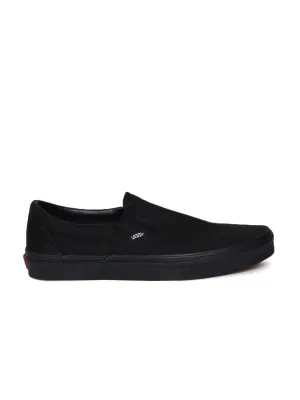 Black Solid Slip-On Sneakers