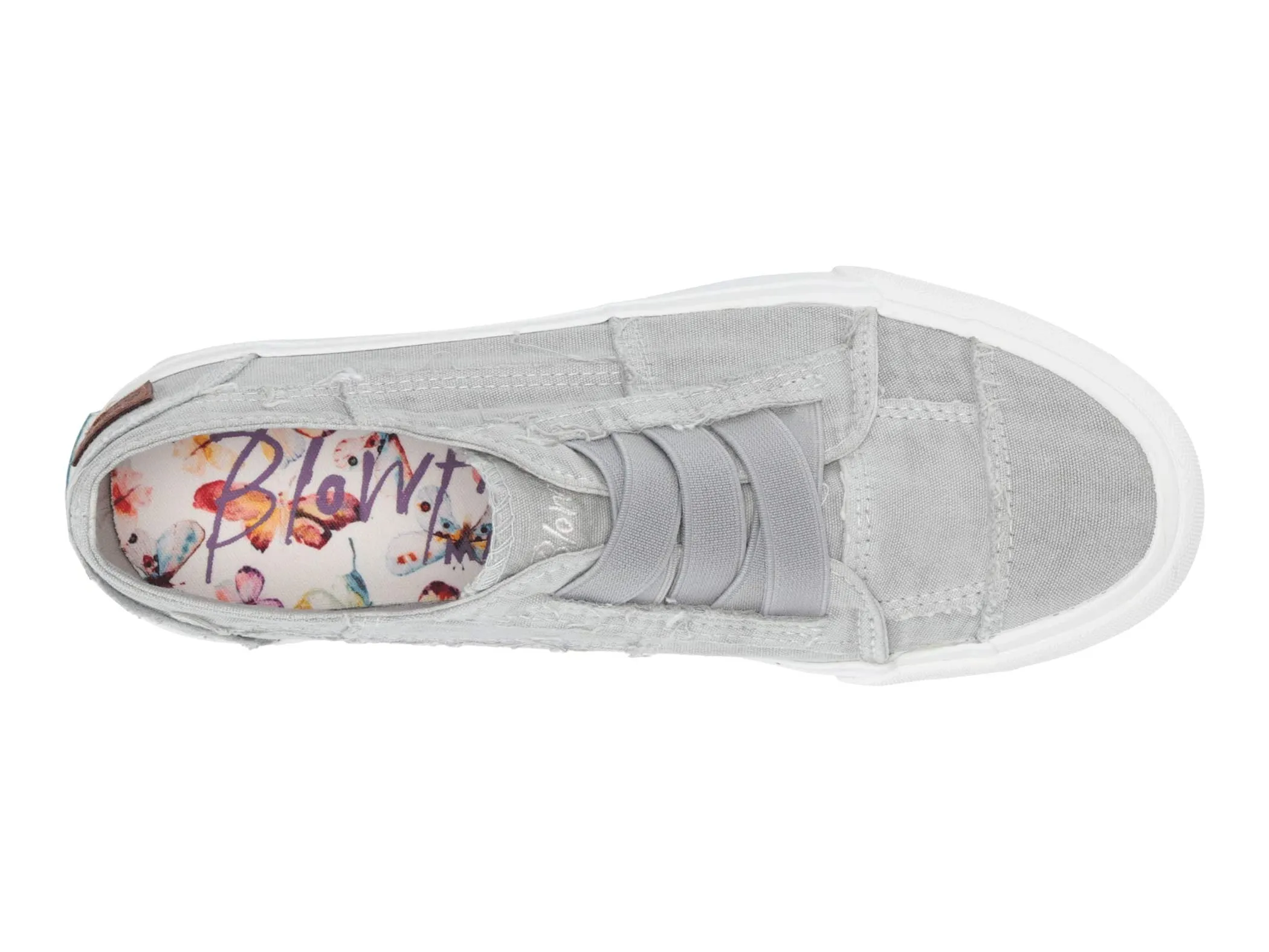 Blowfish Malibu Women's Marley Canvas Slip On Sneaker Shoes Sweet  Gray Color Washed Canva (8, Sweet  Gray Color Washed Canva)