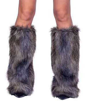 Blue Zone Planet |  Pair of Faux Fur Wolf Leg Warmers for Halloween