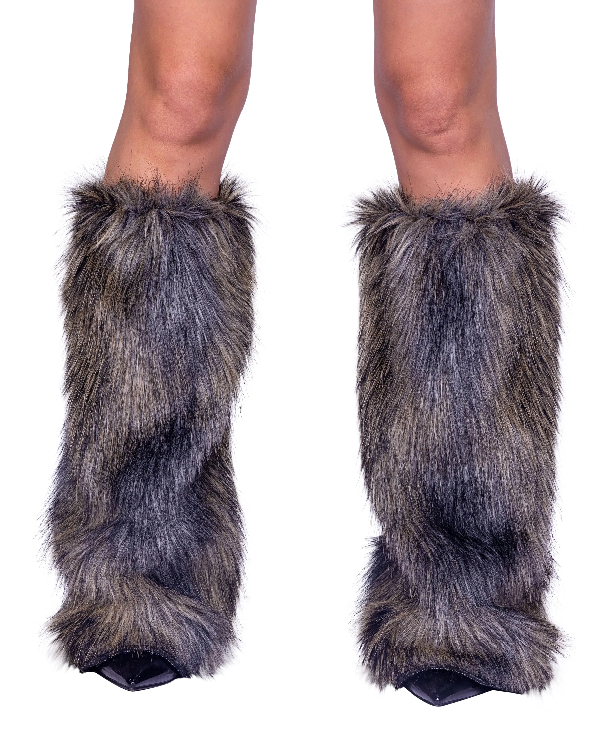 Blue Zone Planet |  Pair of Faux Fur Wolf Leg Warmers for Halloween