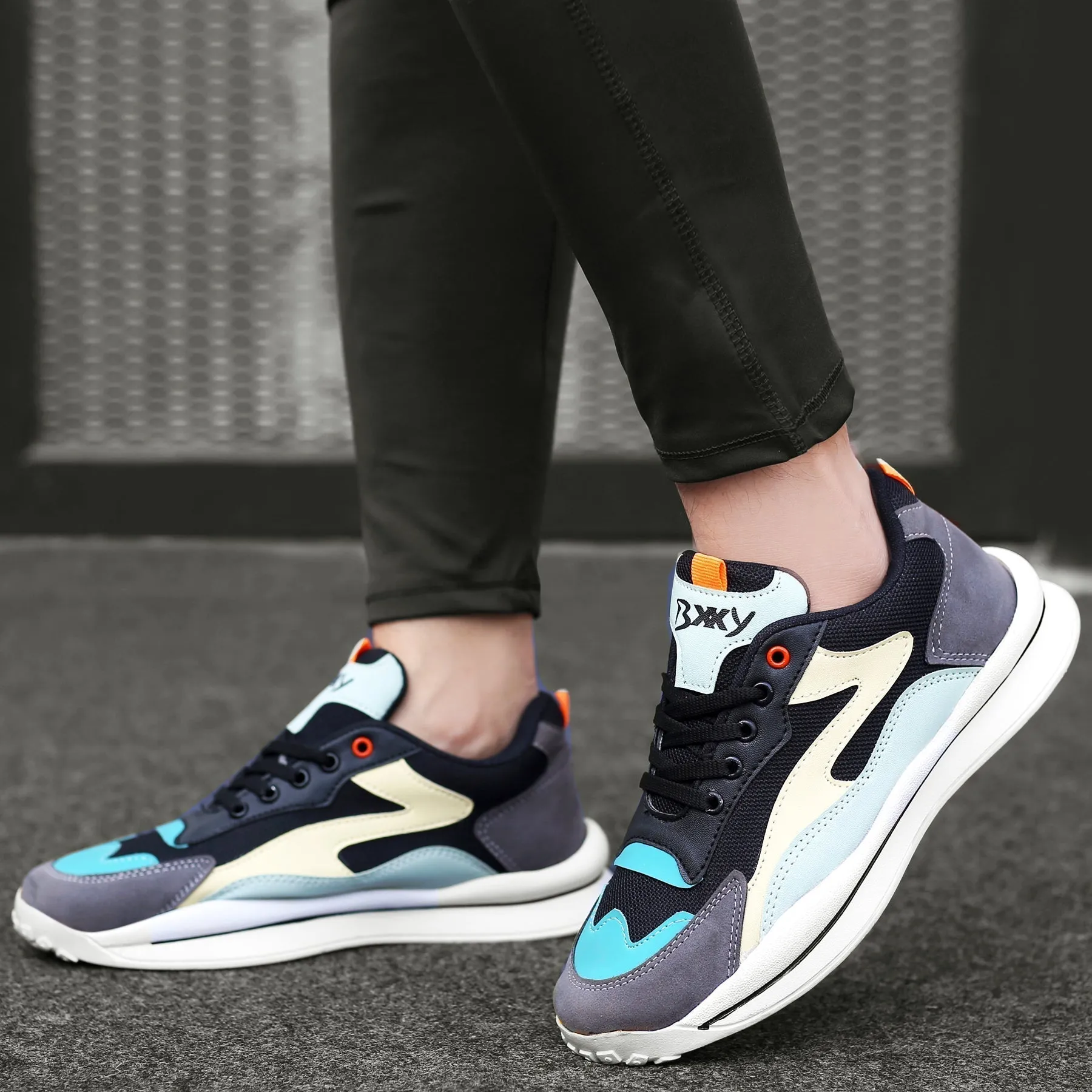 Bxxy Men's Sports Casual Lace-up Running Shoes
