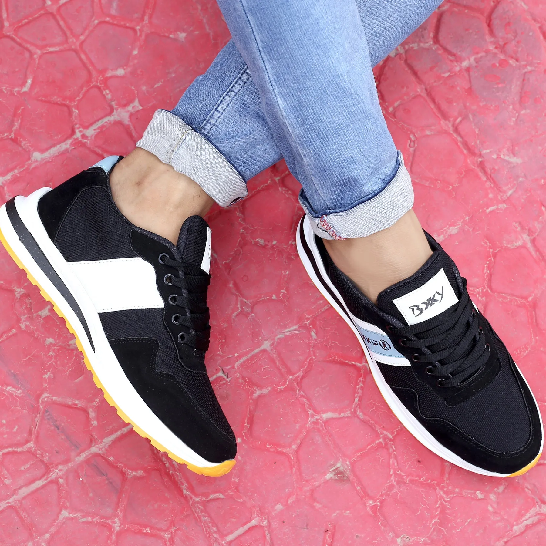 Bxxy's Faux Leather Trendiest Sports Casual Shoes for Men