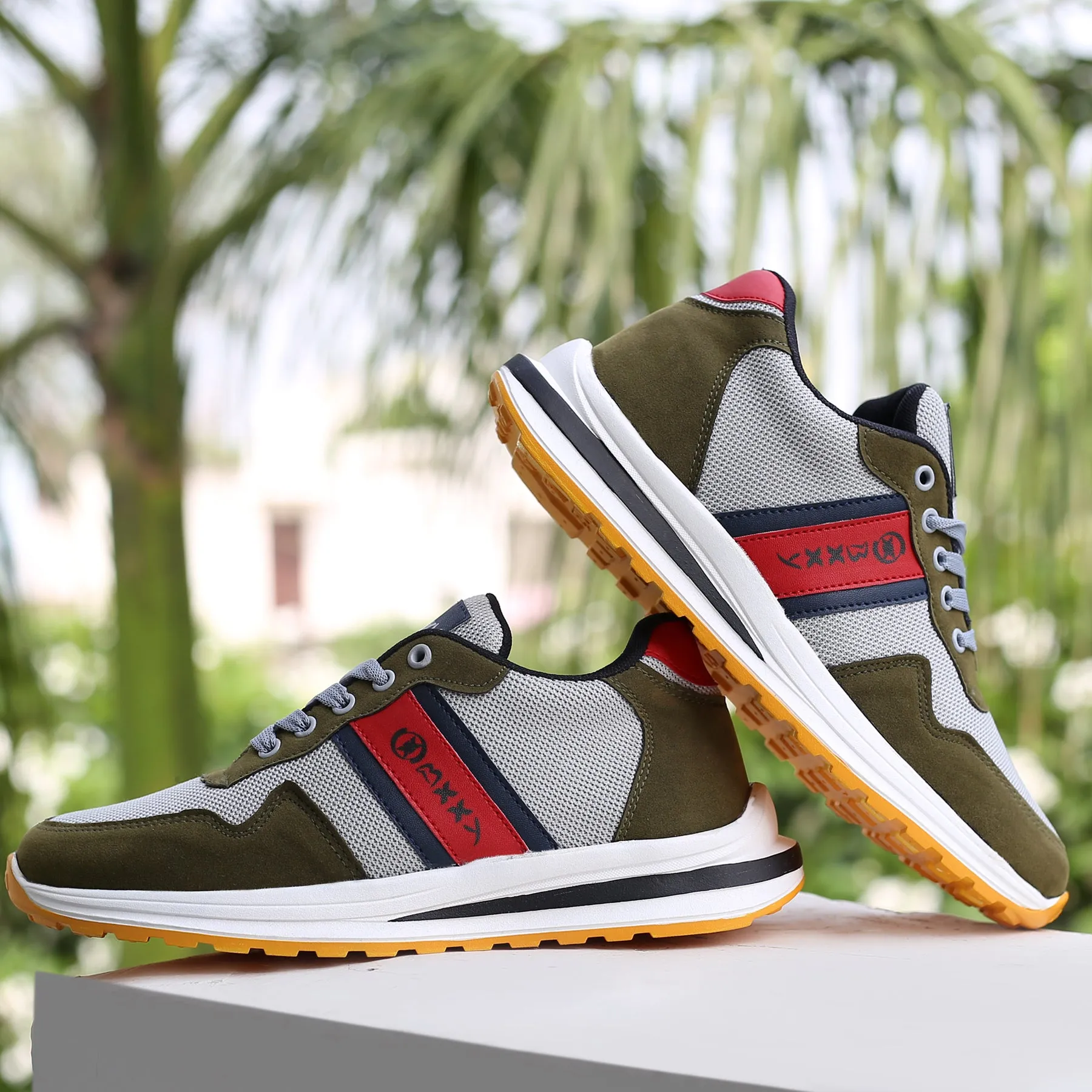 Bxxy's Faux Leather Trendiest Sports Casual Shoes for Men