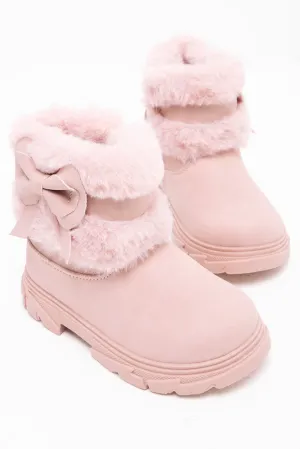 Chunky Fur Boot Pink