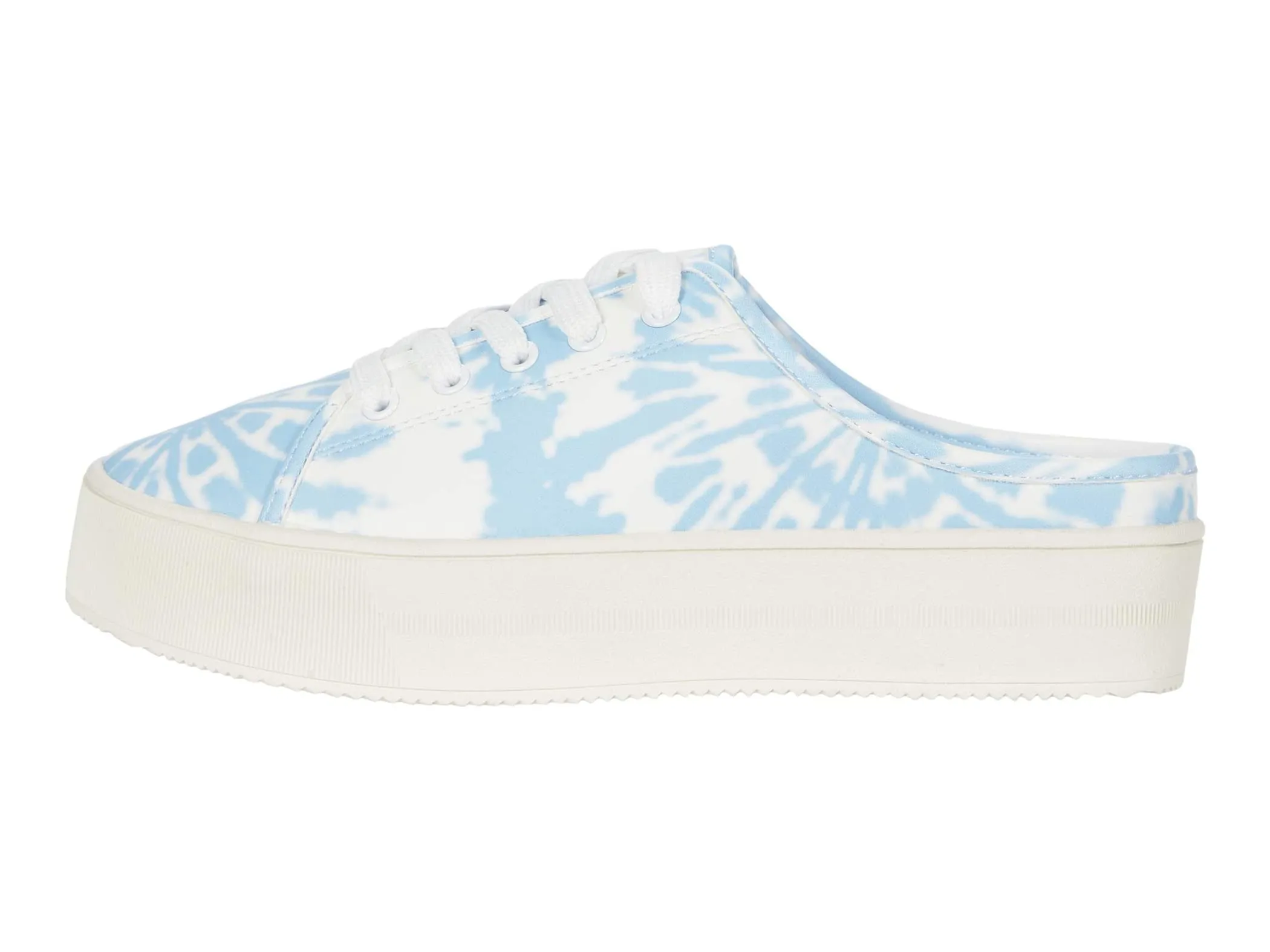 Jessica Simpson Eyden Lace up Mules Slip On Slide Sneakers Blue Printed