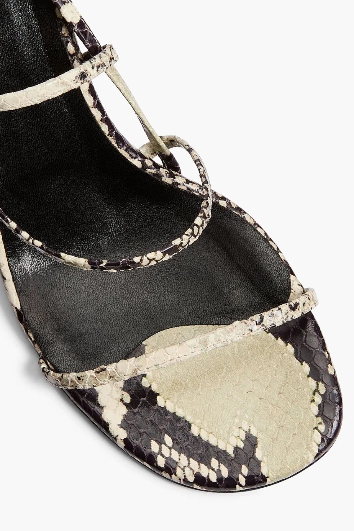 KHAITE Loop Sandal - Natural Python