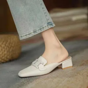 Nude loafers, women's slip-on Loafers, Slip on flats, Square Toe Loafers, Slip On Shoes Women