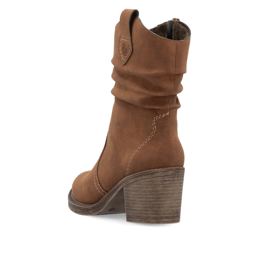 Rieker Rouched Leg Fur Lined Boot