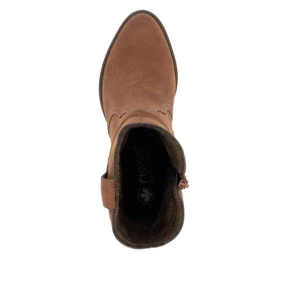 Rieker Rouched Leg Fur Lined Boot