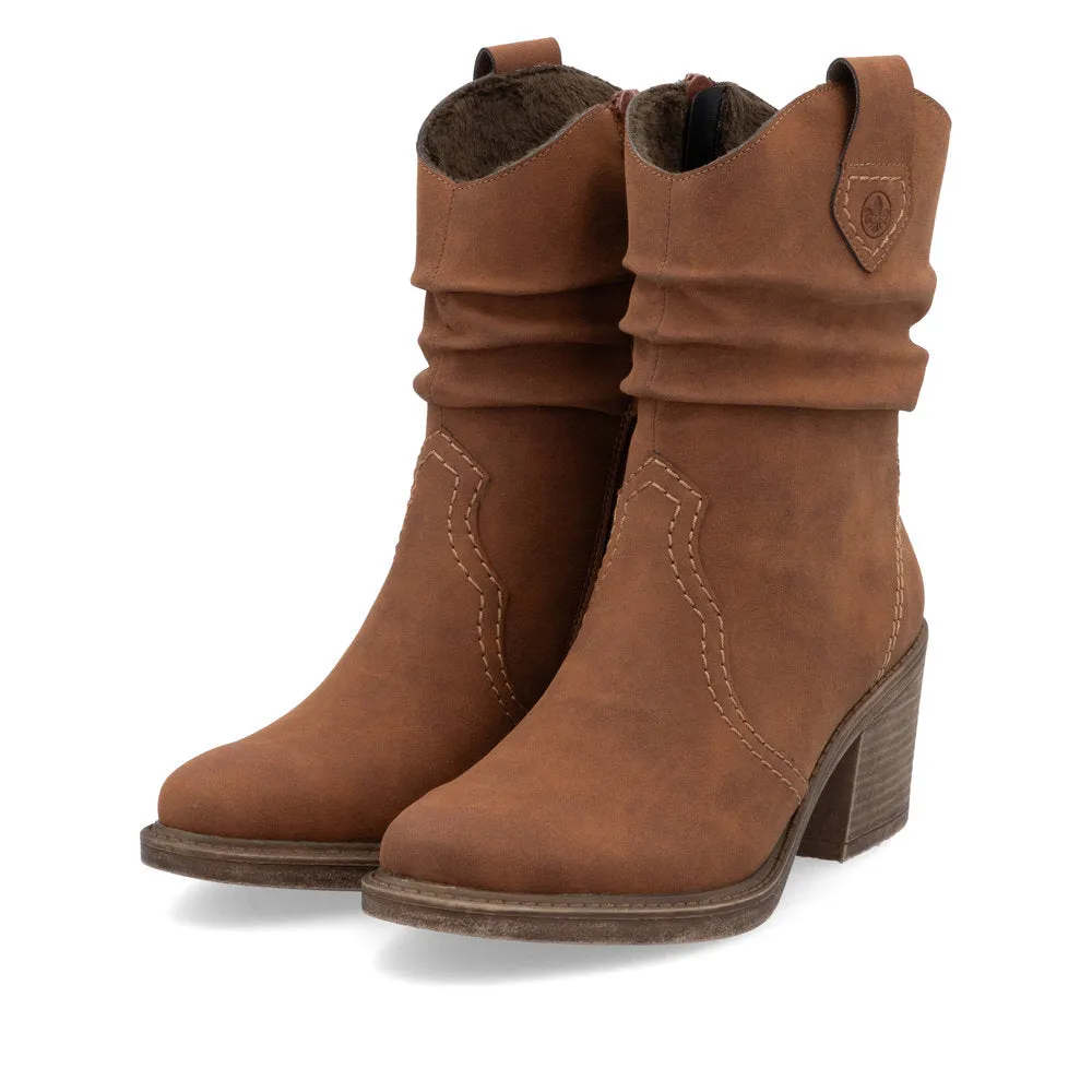 Rieker Rouched Leg Fur Lined Boot