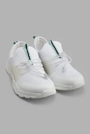 White Slip-On Trainer